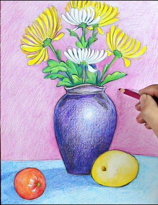 Bí kíp cách vẽ lọ hoa lớp 1 cho học sinh tiểu học