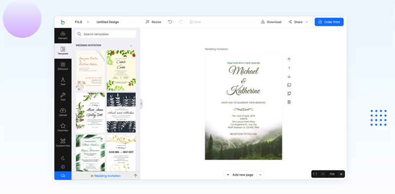 DesignBold: Website thiết kế thiệp cưới trực tuyến