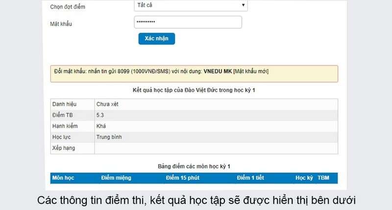 Xem kết quả tại lms.vnedu.vn