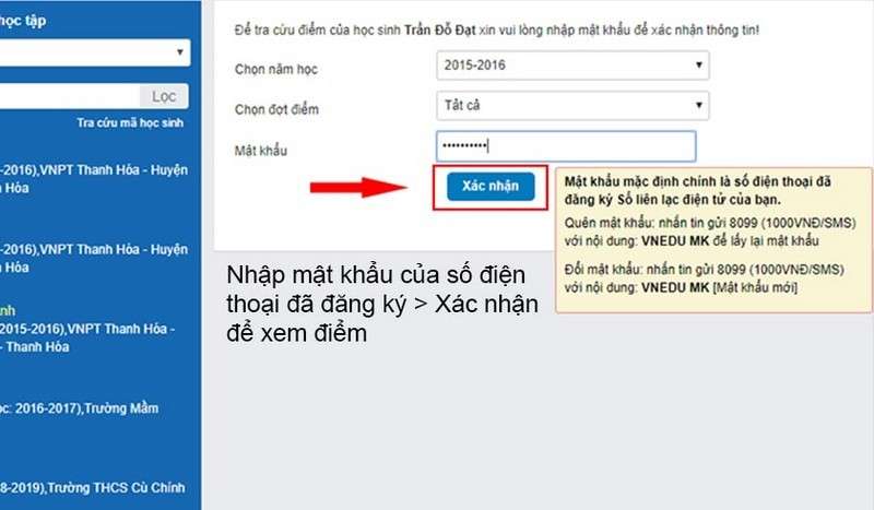 Xem kết quả tại lms.vnedu.vn