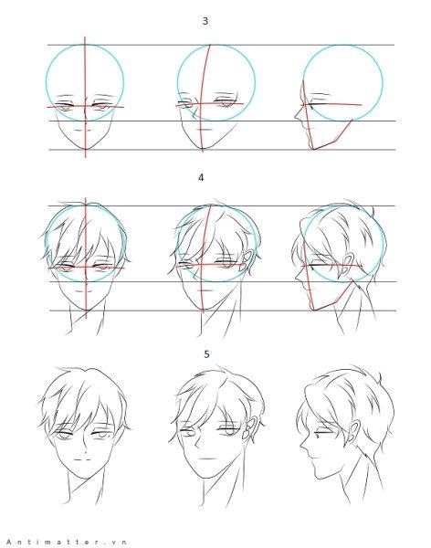 cách vẽ anime nam đơn giản
