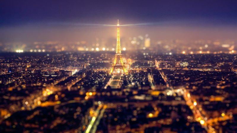 Hình nền thành phố đêm Paris