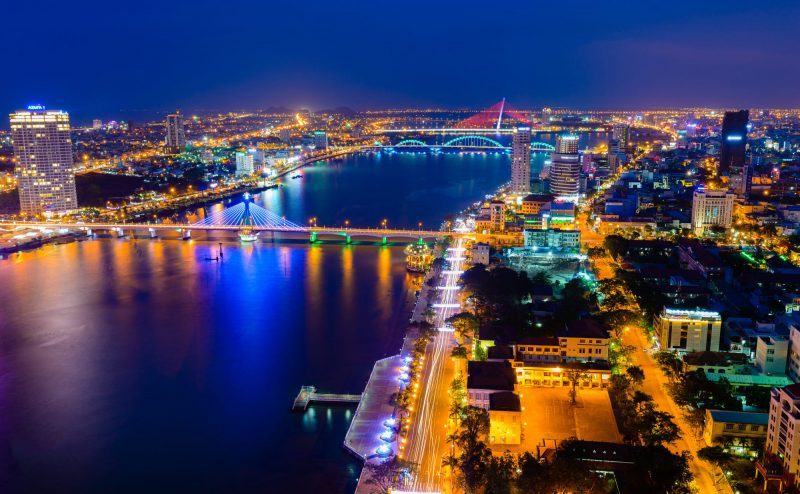 Hình ảnh thành phố về đêm Đà Nẵng Việt Nam