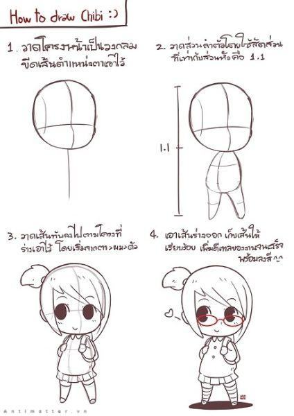 Cách vẽ cô gái Chibi dễ thương