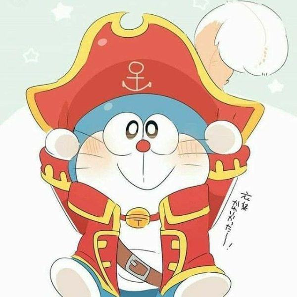 avatar doremon hóa trang đội trưởng