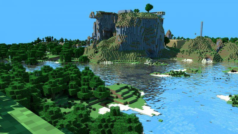 Fluss-Minecraft-Tapete