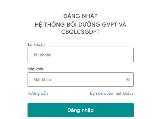 Cách lấy mật khẩu taphuan.csdl.edu.vn