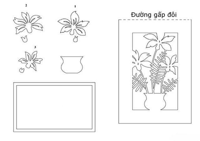 Mẹo làm thiệp Tết 3D đơn giản mà đẹp