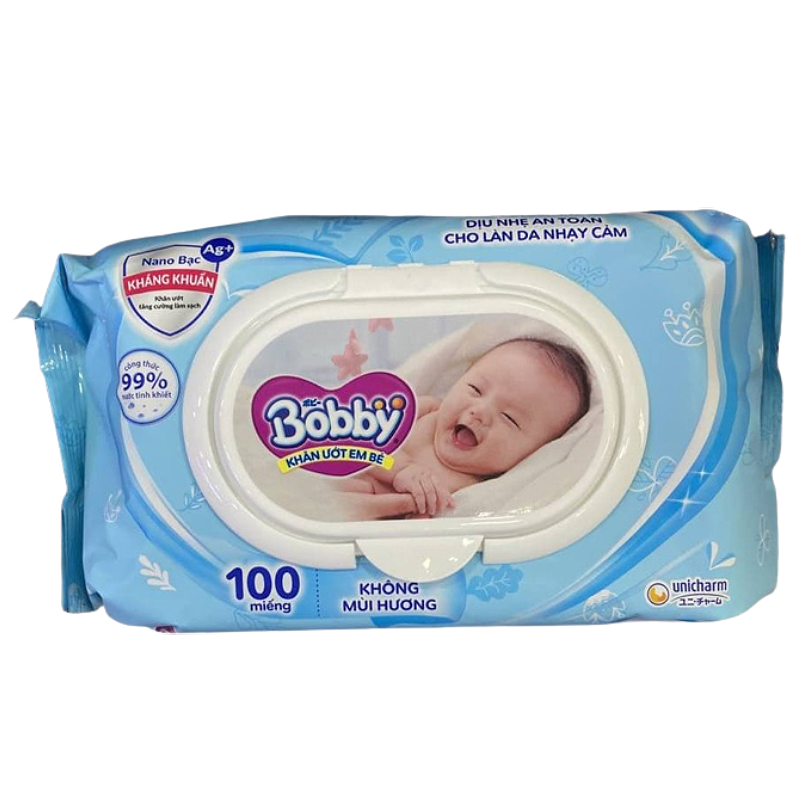 Khăn Giấy Bobby Baby Không Mùi 100 Miếng |  Giấy ướt |  moby.com.vn