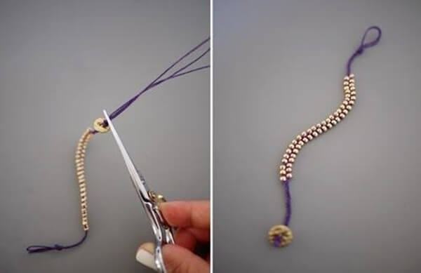Cách làm vòng tay handmade bằng dây cói và hạt cườm
