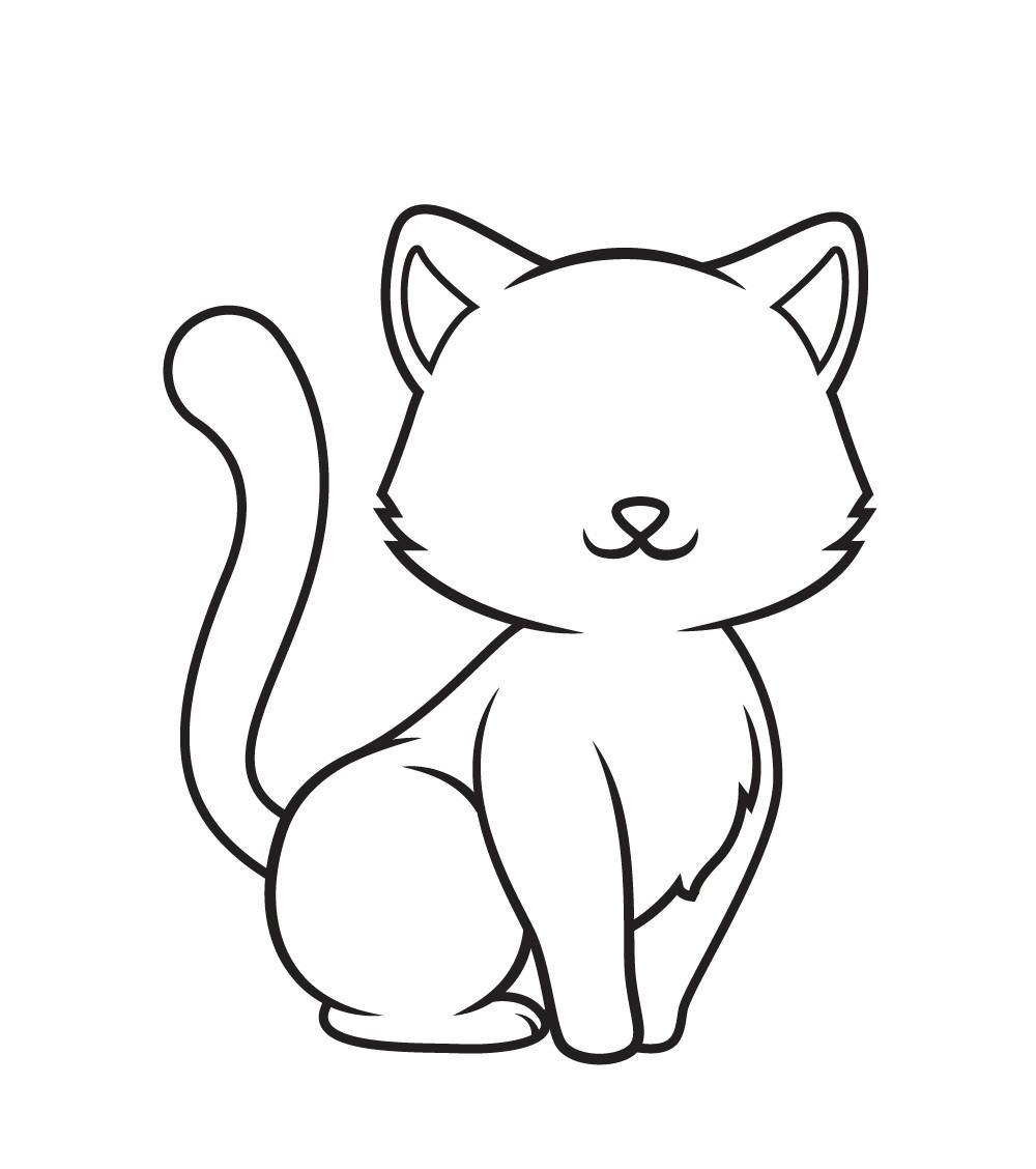 Cách vẽ con mèo đơn giản cute đẹp nhất Hình vẽ mẫu con mèo cute  TRẦN  HƯNG ĐẠO
