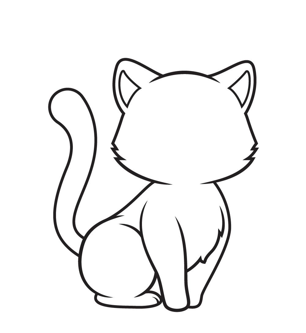 Cách vẽ con mèo đơn giản cute đẹp Hình vẽ mẫu con mèo cute  Đại Việt Sài  Gòn