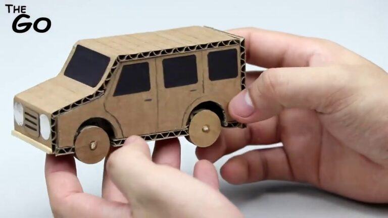 Chi tiết cách làm ô tô bằng bìa cát tông đơn giản