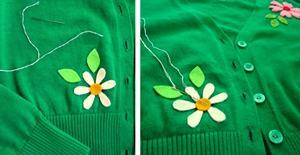 Ba cách đơn giản để có áo len hoa xinh xắn - Hình 4