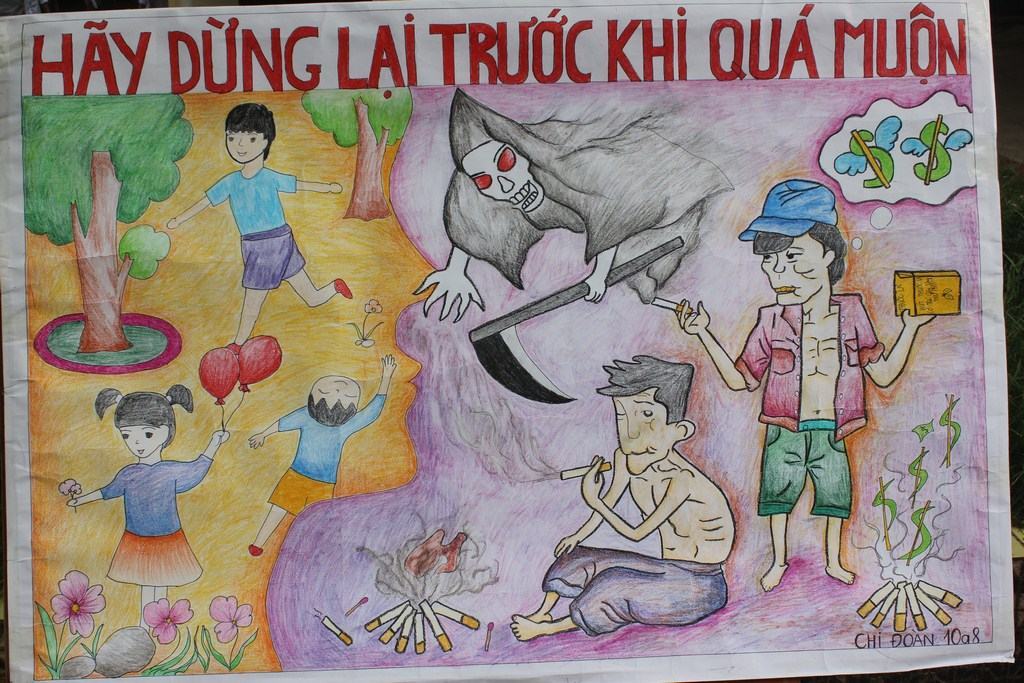 Vẽ tranh không hút thuốc