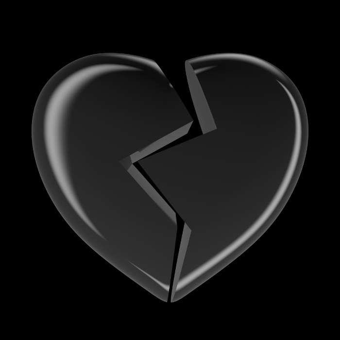 hình trái tim màu đen đẹp