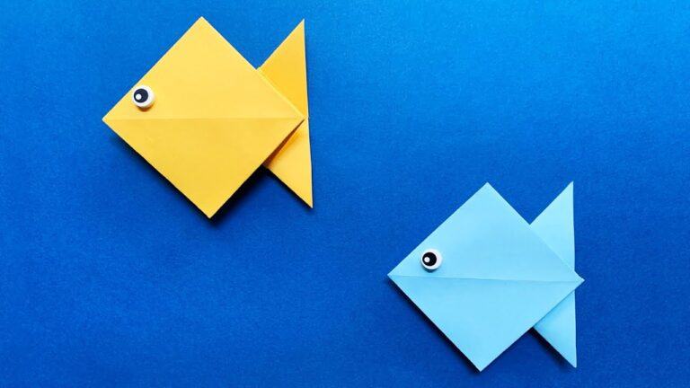 Cách gấp con cá bằng giấy đẹp đơn giản