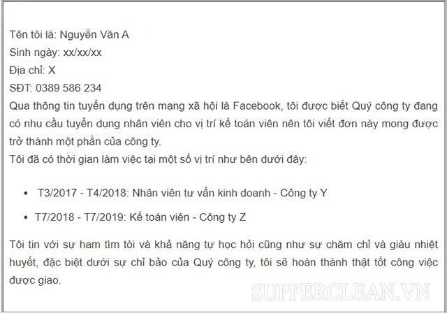 cách viết email xin việc