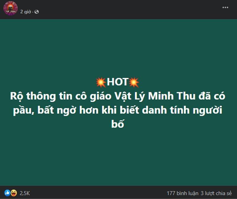 Nghi vấn Minh Thư động thai