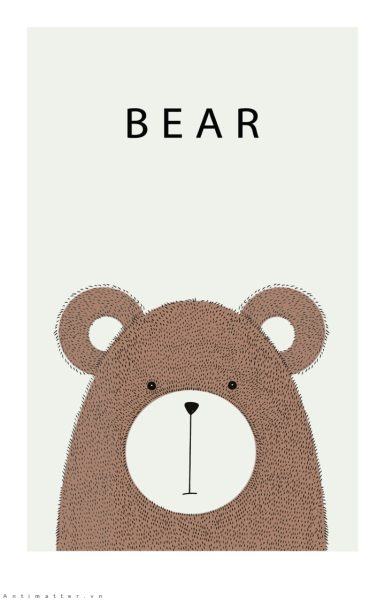 Một bức vẽ dễ thương của một con gấu