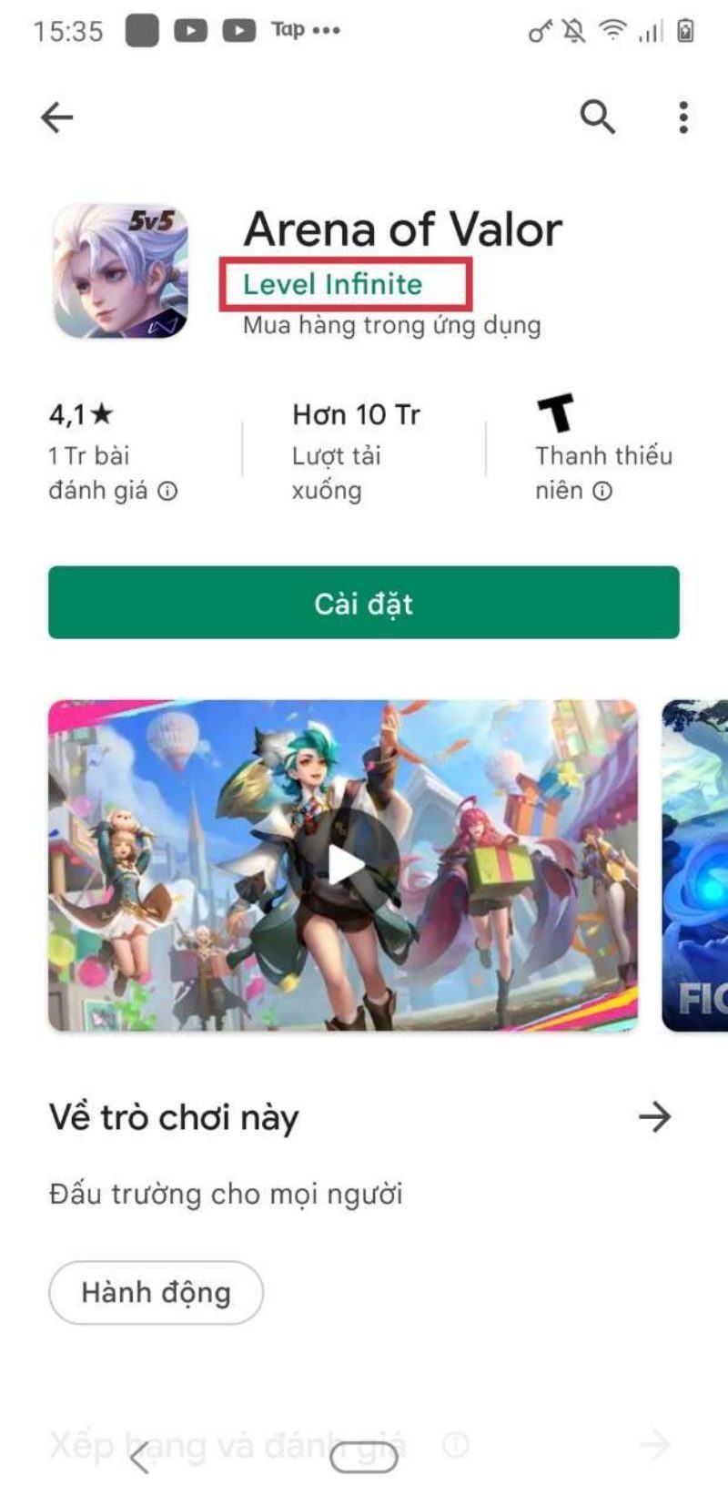 Tải game Vương Giả Vinh Diệu