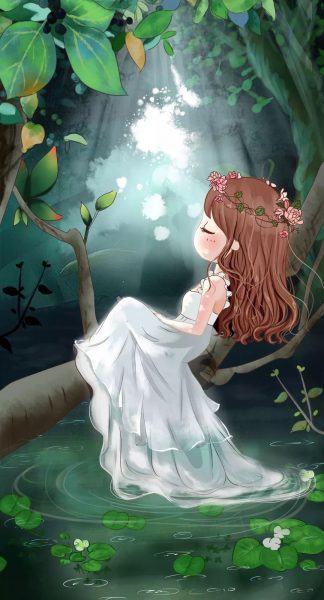 Một nàng công chúa xinh đẹp đang ngủ trong rừng