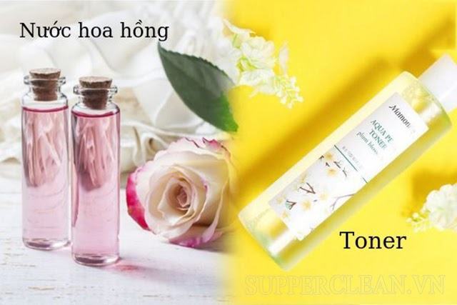 toner và nước hoa hồng