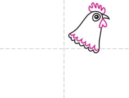 vẽ 4 con gà
