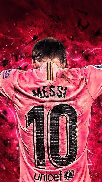 Chân dung Messi trên nền đỏ