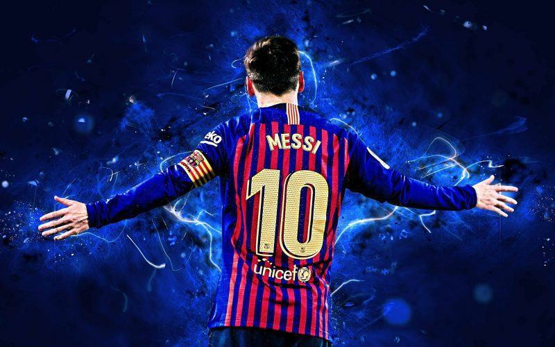 Ảnh của Messi chụp ở hậu cảnh