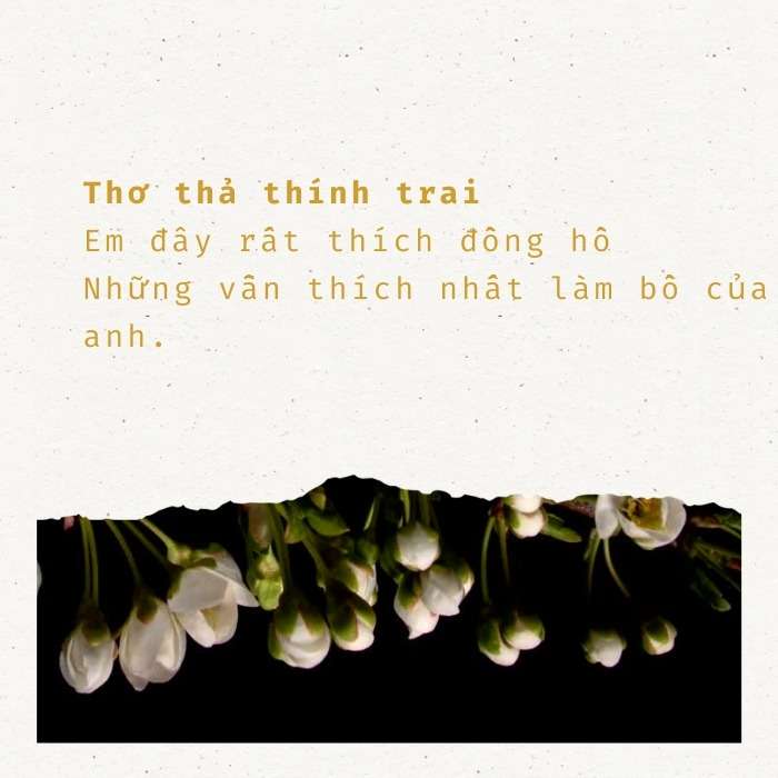 Thơ thả thính trai