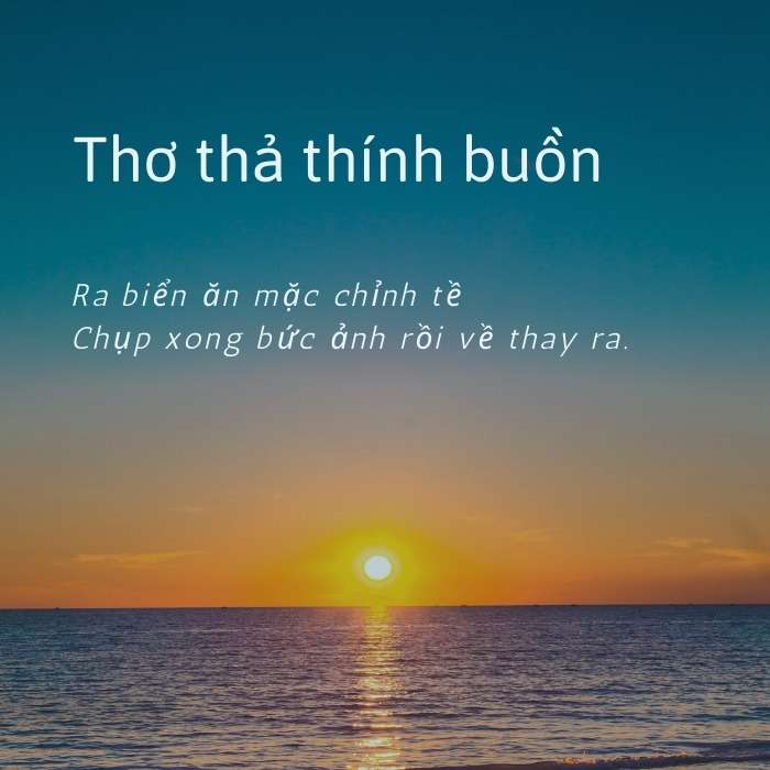 Thơ thả thính buồn