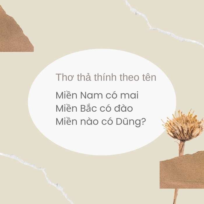 Thơ thả thính theo tên