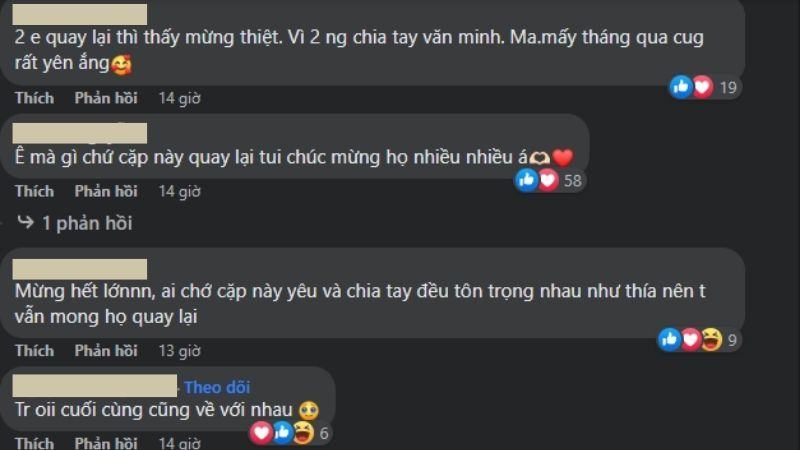 người hâm mộ đang ca ngợi cặp đôi