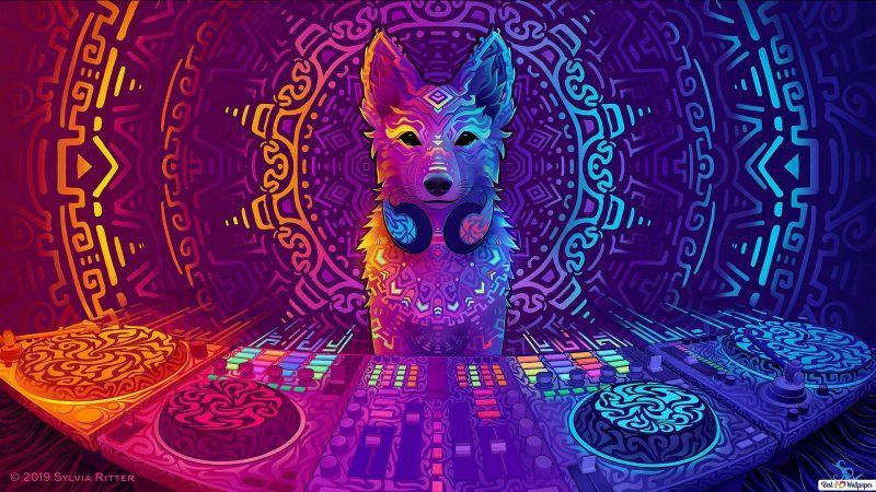 Hình ảnh chó sói DJ