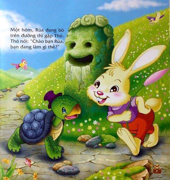 Bức tranh rùa và thỏ là một câu chuyện