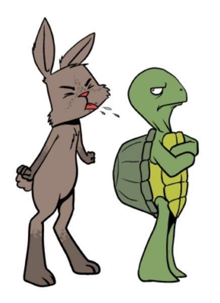 Hình ảnh Rùa và Thỏ cười