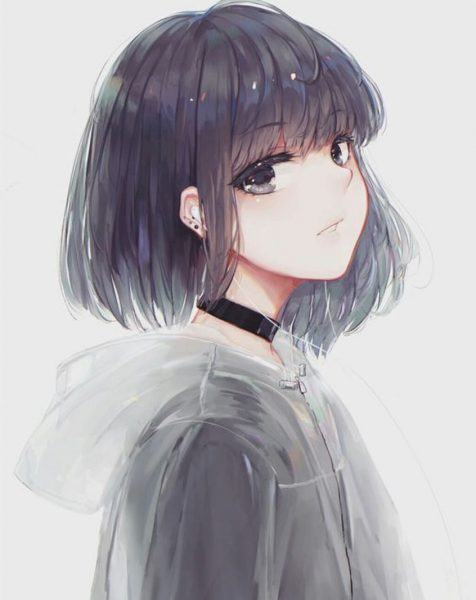 Hình đại diện cô gái anime tóc ngắn