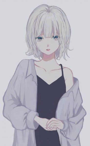 avatar cô gái anime lạnh lùng và thờ ơ