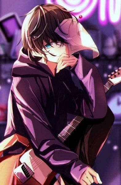 avatar nam anime cầm đàn guitar