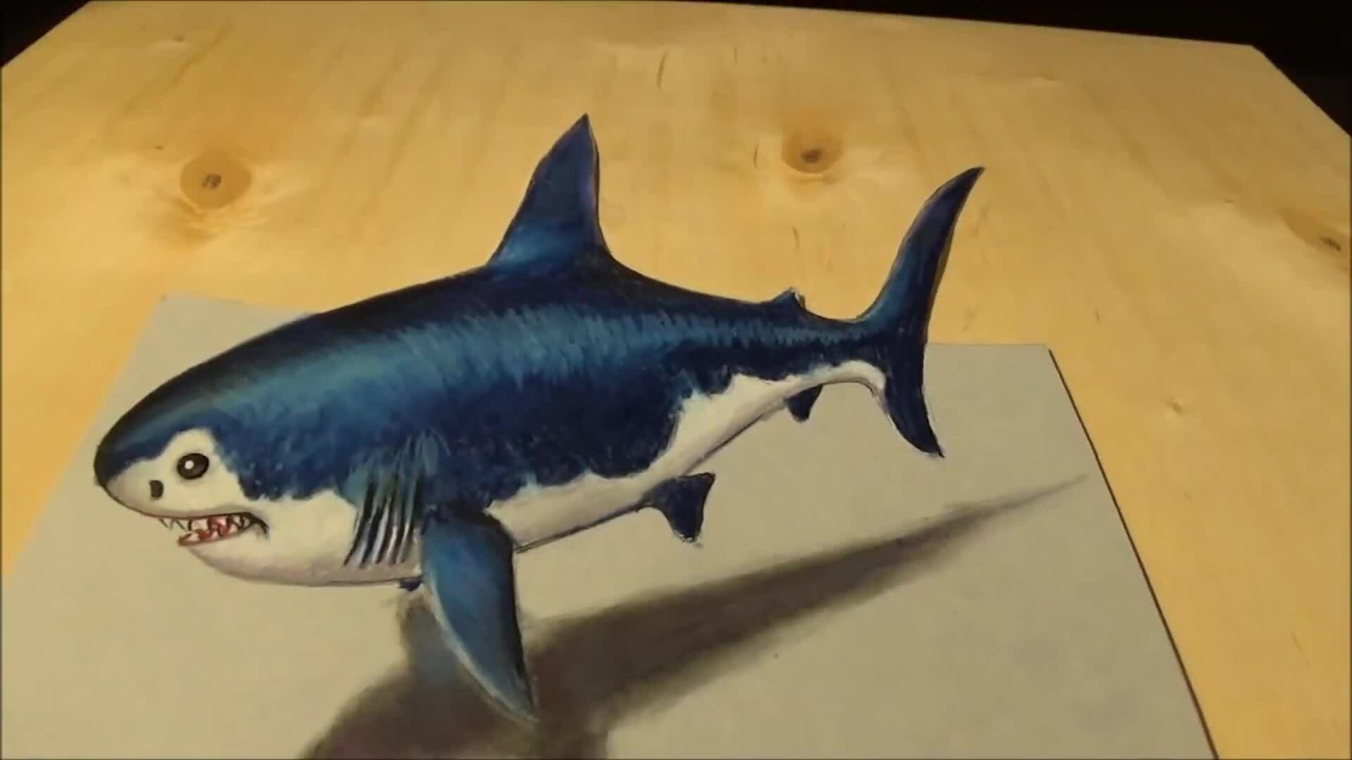 vẽ 20 con cá mập