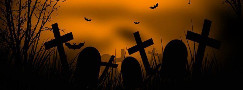 Halloween đáng sợ che nghĩa trang