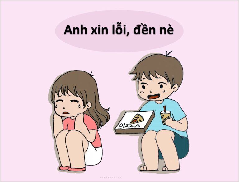 Hình Ảnh Xin Lỗi Người Yêu Hài Đáng Yêu Siêu Cấp Dễ Thương