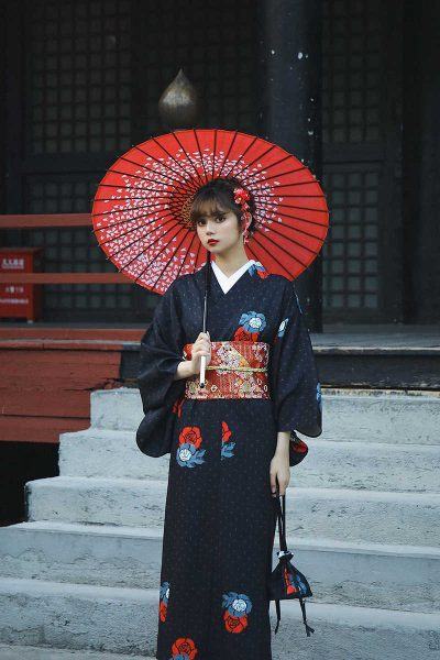 Hình ảnh đẹp về Kimono đen
