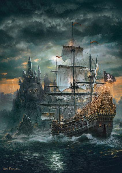 Hình ảnh thuyền buồm cướp biển đẹp và cổ điển