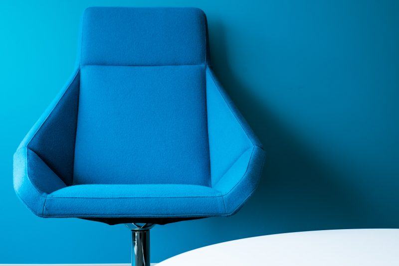 phong cách ghế màu xanh