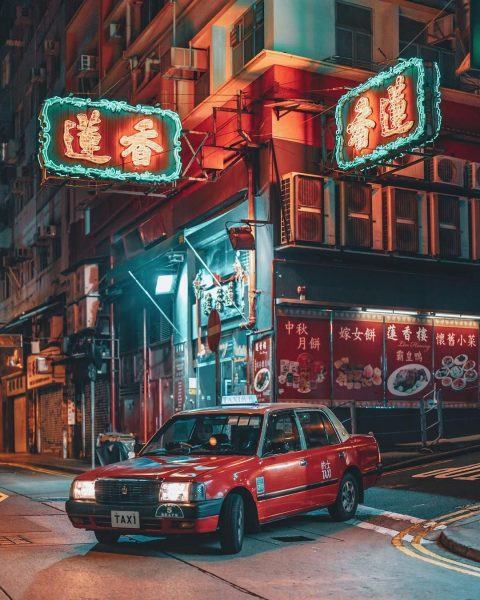 Một hình ảnh của Hồng Kông là một chiếc xe hơi cũ