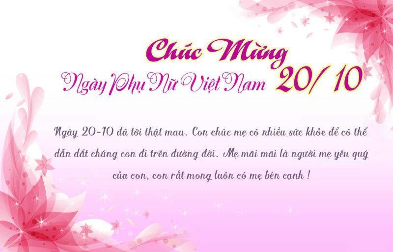 Hình ảnh đẹp 20 10 con muốn có mẹ