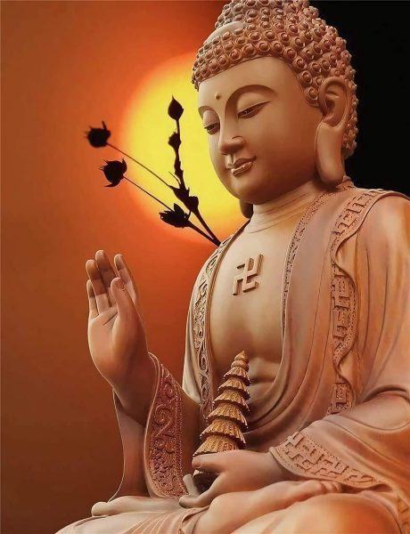 Một hình ảnh của Đức Phật hiền từ và tốt bụng