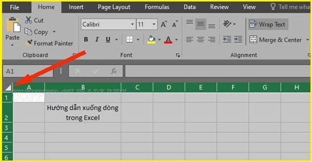 cách cắt hàng trong excel